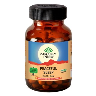 Organic India PEACEFUL SLEEP, 60 Veg Capsules For Healthy Sleep